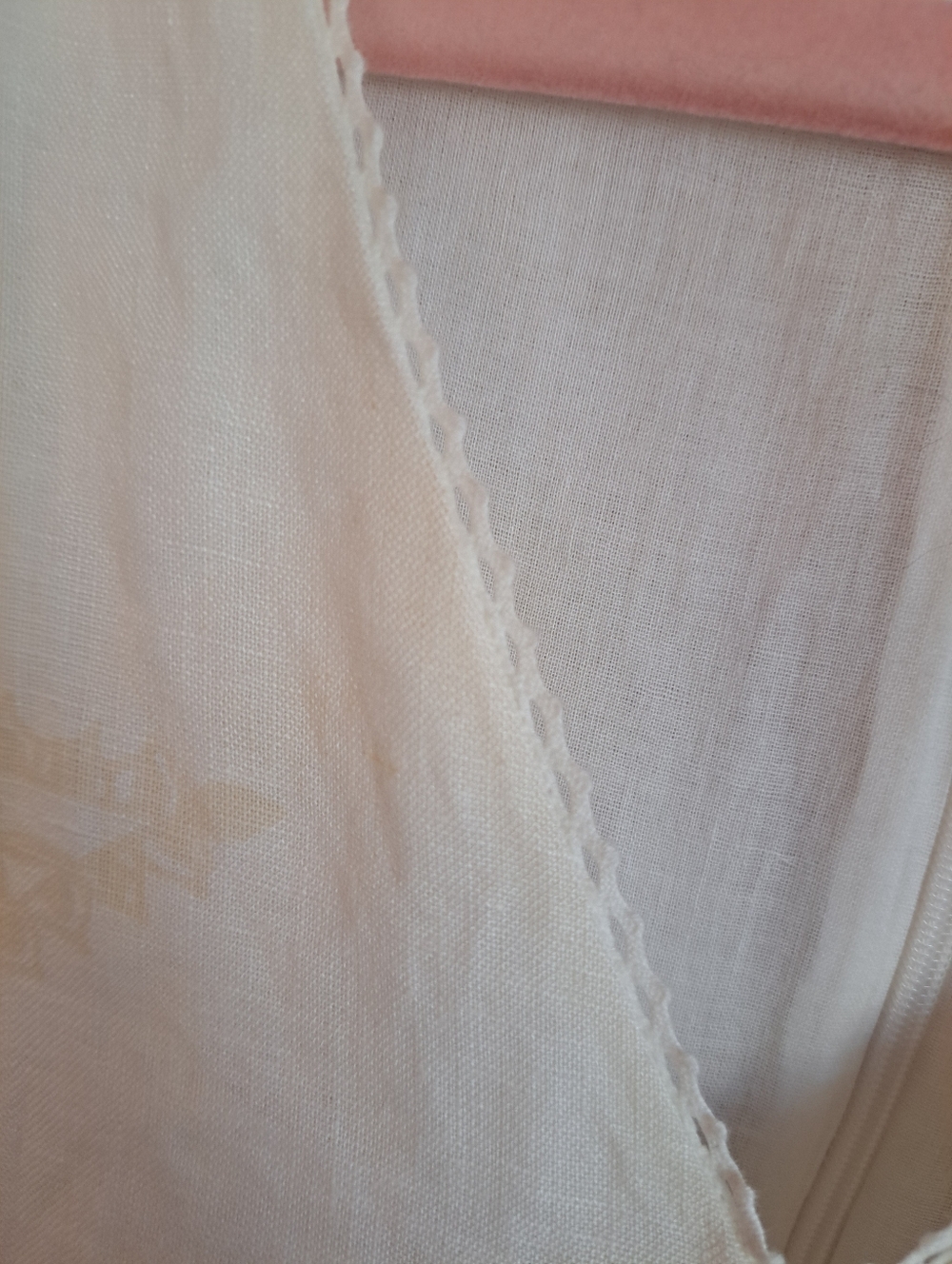 Liz Claiborne 100% Linen Summer Vacation Dress Lined Flounced Maxi Classic 14 - Picture 4 of 6